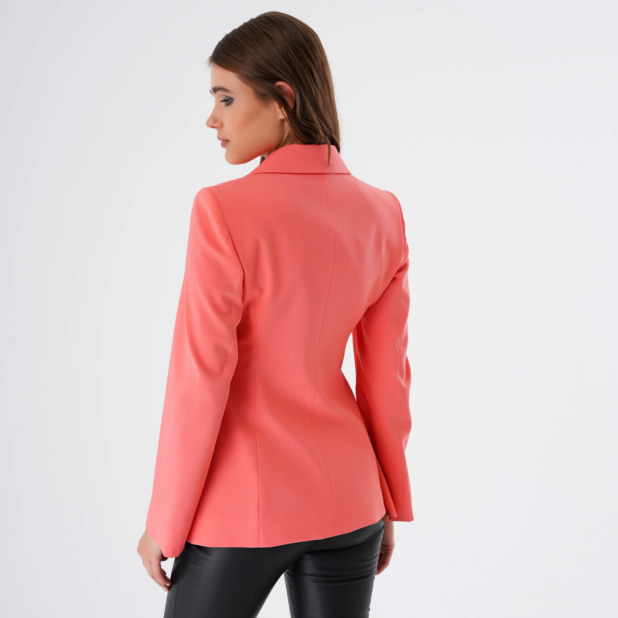 Versace - Pink Iconic 6 Button Virgin Wool Blazer IT42